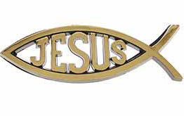 Jesus Fish Adhesive Backed Auto Emblem