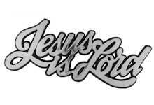 Jesus is Lord Auto Emblem Silver