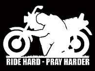 Mororcycle Prayer White Vinyl Decal For Auto