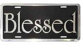 Blessed License Plate Gold or Silver