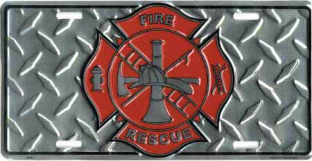 thumbnail image 2 of Fire Chief License Plate Frame – Firefighter Tribute, Standard US Size 2 of 4