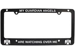 Guardian Angels Are Watching Over Me License Plate Frame