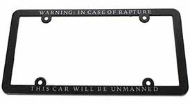 In Case Of Rapture License Plate Frame