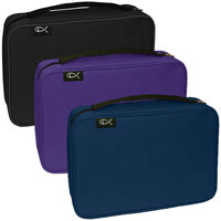 Large Canvas Bible Covers in  in Black, Navy, Purple