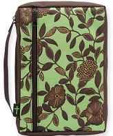 Brown Flowers Bible Cover