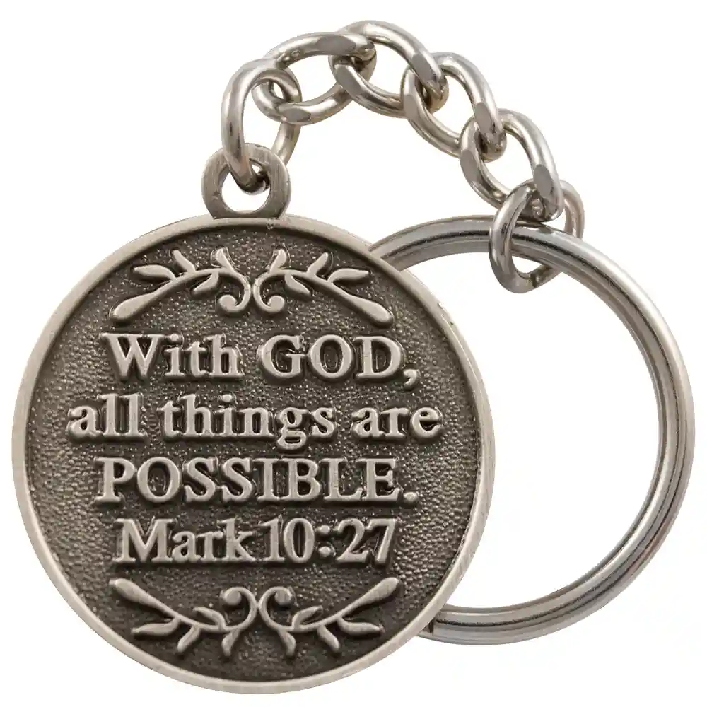 With God All Things Are Possible Key Ring