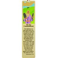 10 Commandments Gold Metal Bookmark