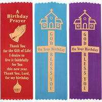 Birthday Ribbons God Bless, Prayer (Pkg of 10)