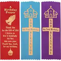 Birthday Ribbons God Bless, Prayer (Pkg of 10)