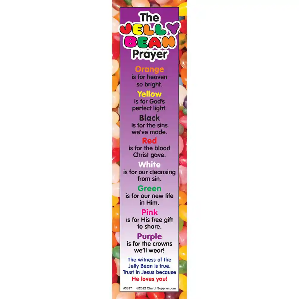 The Jelly Bean Prayer Christian Bookmark