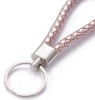 Pink Leather-Like Key Chain