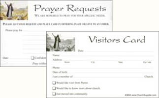 Visitor's Card & Prayer Request Cards (Pkg of 100)