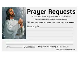Church Prayer Request Cards (Pkg of 100)