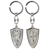 St Michael Archangel Shield Keychain