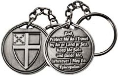 Episcopalian Travelers Prayer Keychain