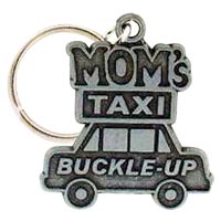 Mom's Taxi Buckle Up! Mom Keychain - Mother Keychain