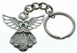 Guardian Angel Keychain Silver or Gold