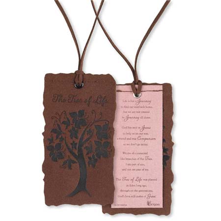 Tree Of Life Suede Bookmark