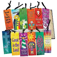 Religious Scripture Bookmark with Ribbon Assorted