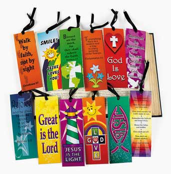 Scripture Bookmarks with Ribbons Religious