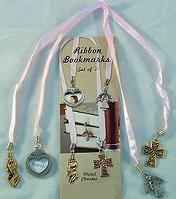 Christian 4 Ribbon Bookmark Set with Charms
