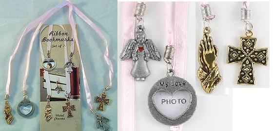 Bookmark Set Christian Ribbon & Charms