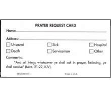 Prayer Request Cards (Pkg of 100)