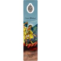 St. Michael Laminated Bookmark w/ Medal