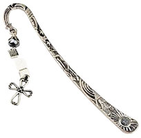 Cross Metal Bookmarks w/ Pearl