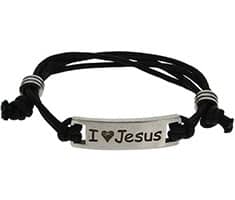 I love Jesus Pewter Bracelet - Adjustable