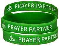 Prayer Partner Silicone Bracelets w Cross
