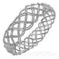 Silver Celtic Weave Wire Bracelet - Women's Bracelets