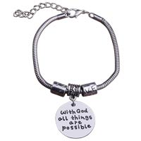 With God All Things Are Possible Chain Bracelet