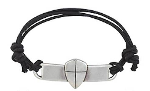Sheild Of Faith Leather Bracelet Shield Of Faith Leather Bracelet