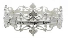 Silver Filigree - Faith, Hope, Love - Bracelet