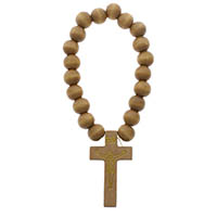 Crucifix Wooden Beaded Bracelets Catholic  