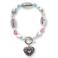 Special Aunt Silver Heart Bracelet