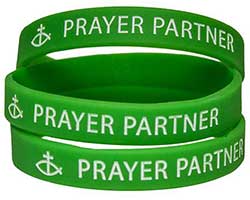 Prayer Partner Silicone Bracelets w/ Cross