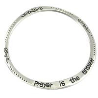 Prayer is the Answer Flat Bangle Bracelet