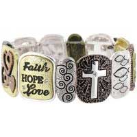 Faith Hope Love Stretch Bracelet 