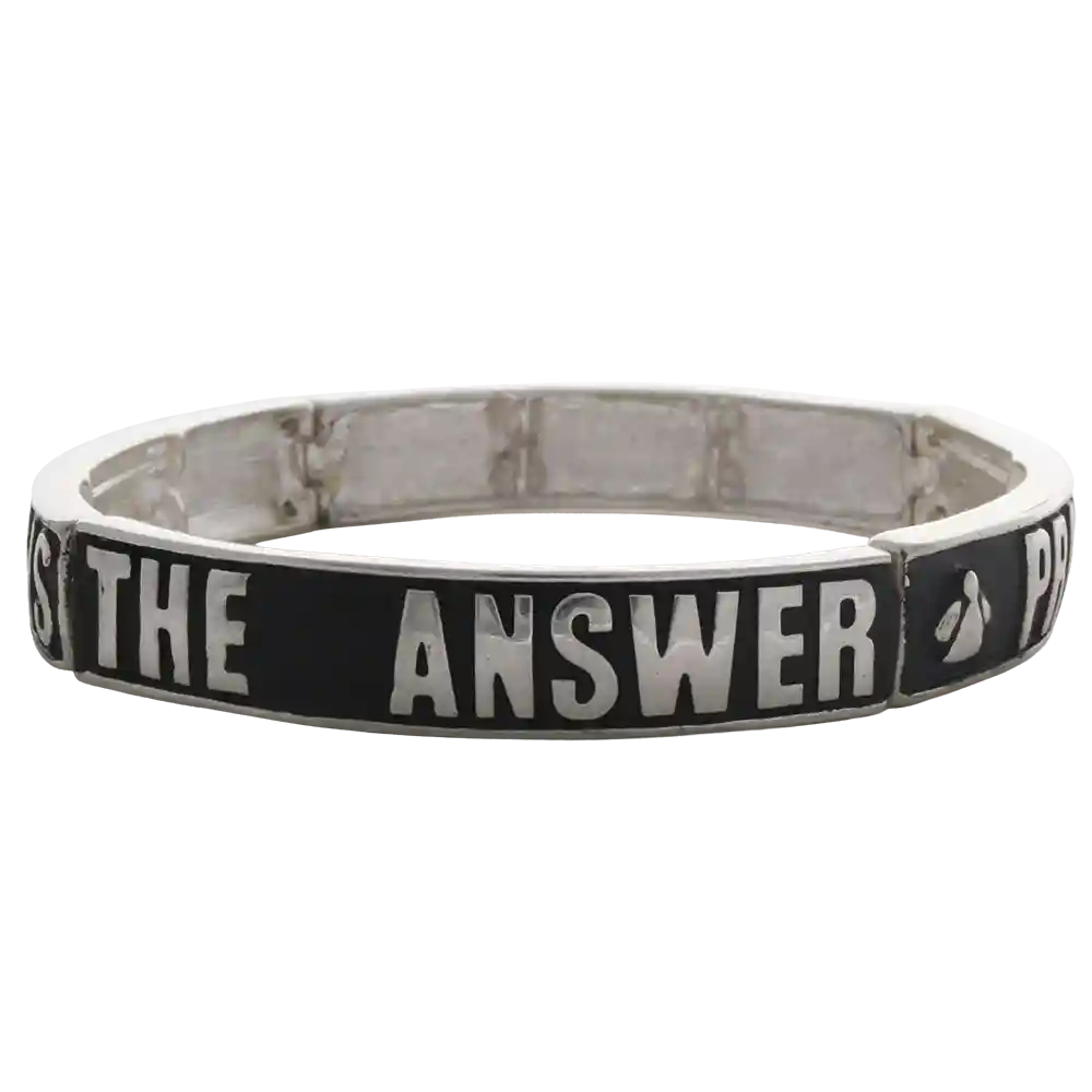Prayer is the Answer Christian Bracelets Silver 