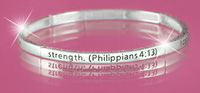 Philippians 4:13 Stackable Bracelet Silver 