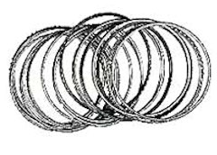 Silver Fashion Bangle Bracelet (Pkg of 18)