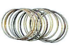 Gold Jet Fashion Bangle Bracelet (Pkg of 18)