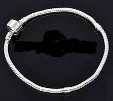 Snap Clasp Silver Bracelet 8.25 Inches