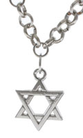 Star of David Silver Link Bracelet
