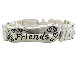 Friends in Christ Stretch Bracelet Silver