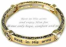 Rest in His Arms Christian Bracelet