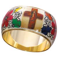 Lady of Guadalupe Bangle Bracelet Brass