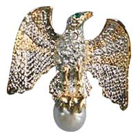 Eagle Brooch on Pearl